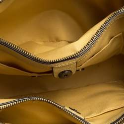 Pre Owned Coach Yellow Leather Mini Christie Carryall Satchel