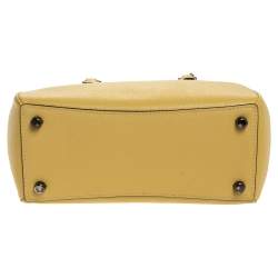 Pre Owned Coach Yellow Leather Mini Christie Carryall Satchel