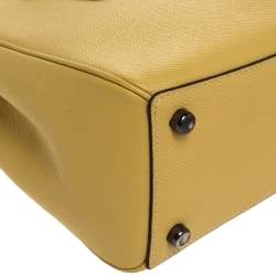 Pre Owned Coach Yellow Leather Mini Christie Carryall Satchel