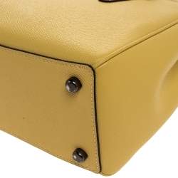 Pre Owned Coach Yellow Leather Mini Christie Carryall Satchel