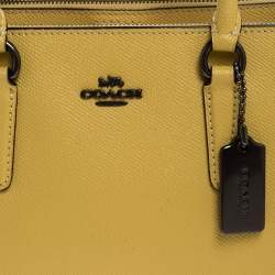 Pre Owned Coach Yellow Leather Mini Christie Carryall Satchel