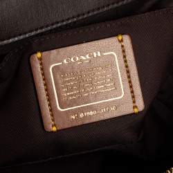 Pre Owned Coach Black Leather Trial Bag