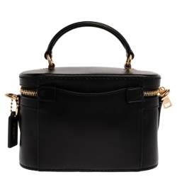 Pre Owned Coach Black Leather Trial Bag