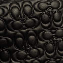 Pre Owned Coach Black Signature Embossed Leather Dinky Crossbody Bag