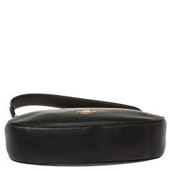 Pre Owned Coach Black Pebbled Leather Sutton Hobo