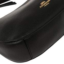 Pre Owned Coach Black Pebbled Leather Sutton Hobo