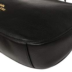 Pre Owned Coach Black Pebbled Leather Sutton Hobo