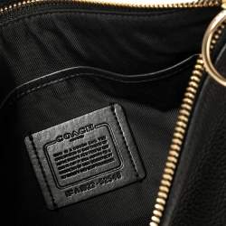 Pre Owned Coach Black Pebbled Leather Sutton Hobo