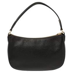 Pre Owned Coach Black Pebbled Leather Sutton Hobo