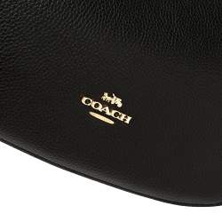 Pre Owned Coach Black Pebbled Leather Sutton Hobo