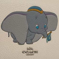 Pre Owned Coach Off White Pebbled Leather Dumbo Foldover Crossbody Bag