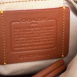 Pre Owned Coach Burgundy/Brown Leather And Suede Whipstitch Rogue 1941 Tote
