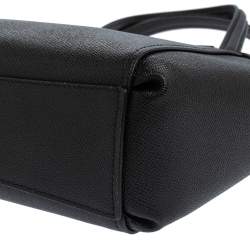 Pre Owned Coach Black Leather Mini Brooke Carryall Satchel