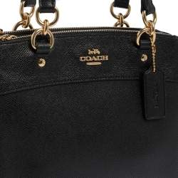 Pre Owned Coach Black Leather Mini Brooke Carryall Satchel