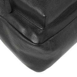Pre Owned Coach Black Pebbled Leather Charlie Backpack