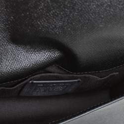 Pre Owned Coach Black Leather Boxed Flap Belt Bag