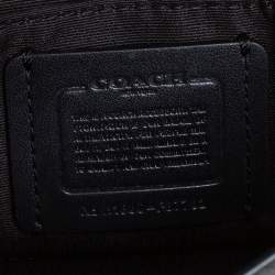 Pre Owned Coach Black Leather Boxed Flap Belt Bag