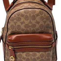 مملوكة مسبقًا Coach Beige/Brown Signature Coated Canvas and Leather Campus 23 Backpack