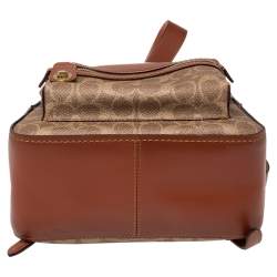 مملوكة مسبقًا Coach Beige/Brown Signature Coated Canvas and Leather Campus 23 Backpack