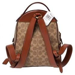 مملوكة مسبقًا Coach Beige/Brown Signature Coated Canvas and Leather Campus 23 Backpack