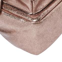 Coach Metallic Rose Gold Leather Mini Charlie Backpack  