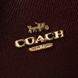 Pre Owned Coach Brown/Beige Floral Print Signature Coated Canvas and Leather Reversible City Tote