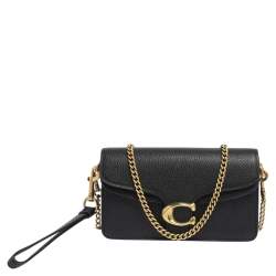 Pre Owned Coach Black Leather Tabby Crossbody Bag