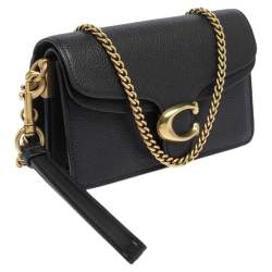 Pre Owned Coach Black Leather Tabby Crossbody Bag