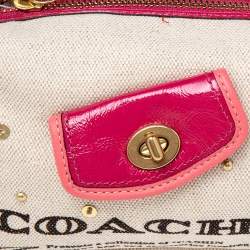 Pre Owned Coach Multicolor Bonnie Cashin Print Canvas And Leather Baguette Shoulder Bag