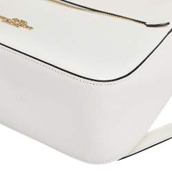 Pre Owned Coach White/Brown Signature Coated Canvas and Leather Jordyn Backpack