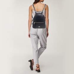 Coach Black/Brown Signature Coated Canvas and Leather Jordyn Backpack