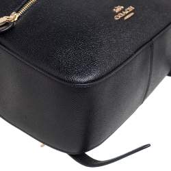 Coach Black/Brown Signature Coated Canvas and Leather Jordyn Backpack