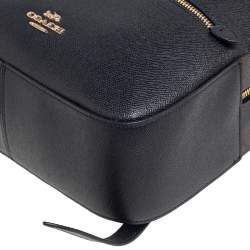 Coach Black/Brown Signature Coated Canvas and Leather Jordyn Backpack