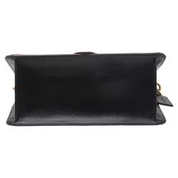 Pre Owned Coach Black Leather And Tweed Tabby Shoulder Bag