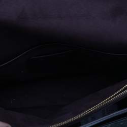 Pre Owned Coach Black Leather And Tweed Tabby Shoulder Bag