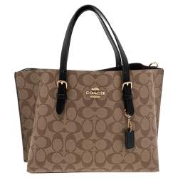 Pre Owned Coach Signature Canvas Mollie Tote