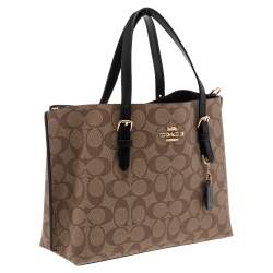 Pre Owned Coach Signature Canvas Mollie Tote