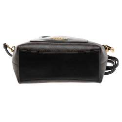 Pre Owned Coach Brown Signature Coated Canvas and Leather Medium Emma Tote