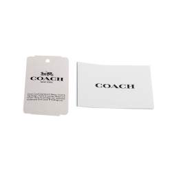 Pre Owned Coach Brown/White Canvas and Leather Swinger Crossbody Bag