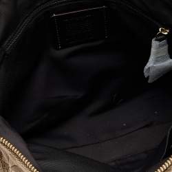 Coach Beige/Brown Signature Canvas and Leather Small Kelsey Satchel