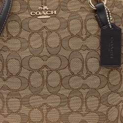 Coach Beige/Brown Signature Canvas and Leather Small Kelsey Satchel