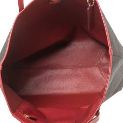Pre Owned Coach Brown Signature Canvas And Leather City Tote