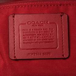 Pre Owned Coach Brown Signature Canvas And Leather City Tote