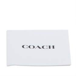 Pre Owned Coach White Printed Coated Canvas and Leather Mini Town Crossbody Bucket Bag