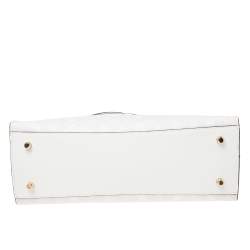 Pre Owned Coach White Signature Coated Canvas Tatum Tote