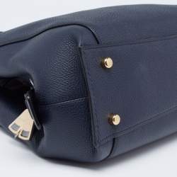 Pre Owned Coach Navy Blue Leather Dalton Shoulder Bag