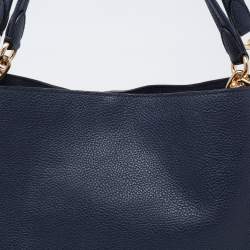 Pre Owned Coach Navy Blue Leather Dalton Shoulder Bag