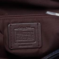 Pre Owned Coach Navy Blue Leather Dalton Shoulder Bag