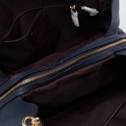 Pre Owned Coach Navy Blue Leather Dalton Shoulder Bag