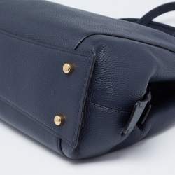 Pre Owned Coach Navy Blue Leather Dalton Shoulder Bag